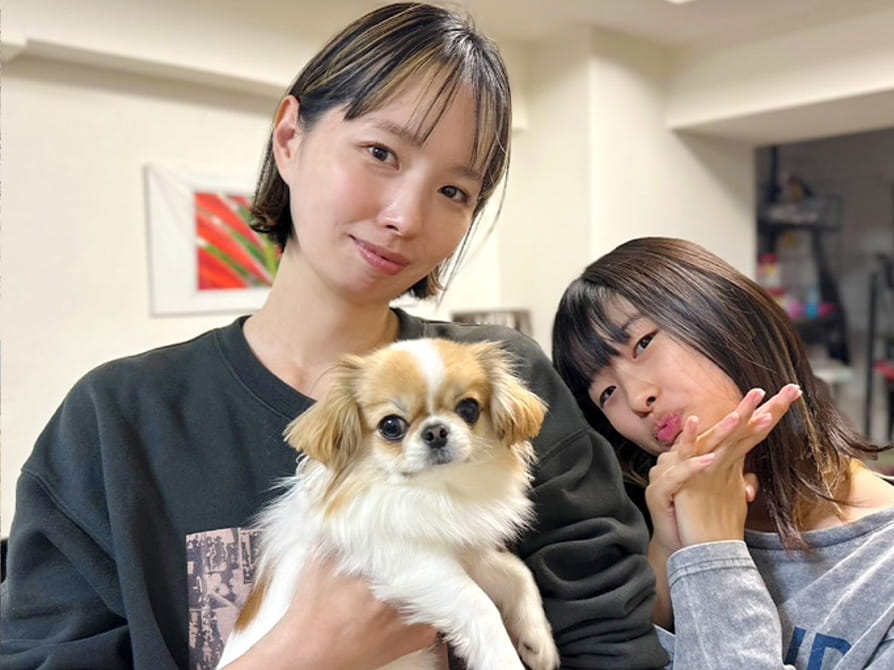 お母さま 30代 ・お子さま 10代 ／ペキニーズとチワワのMIX ♀（ぽてとちゃん）